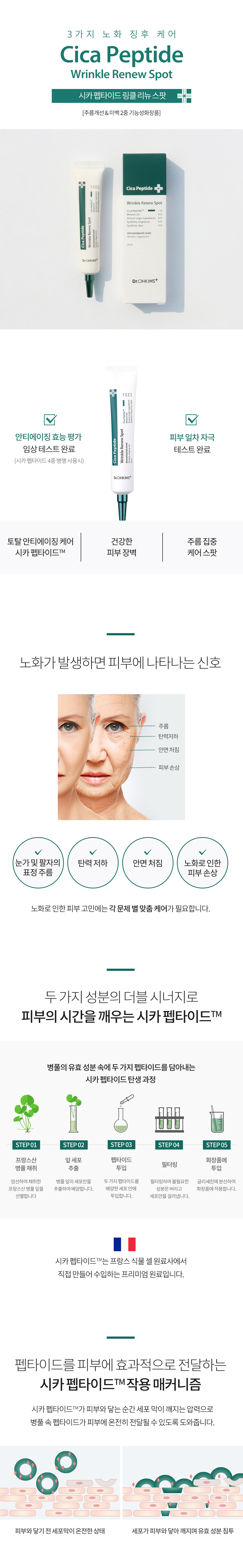 TONYMOLY - Dr. Ohkims Cica Peptide Rides Renew Spot - 30 ml