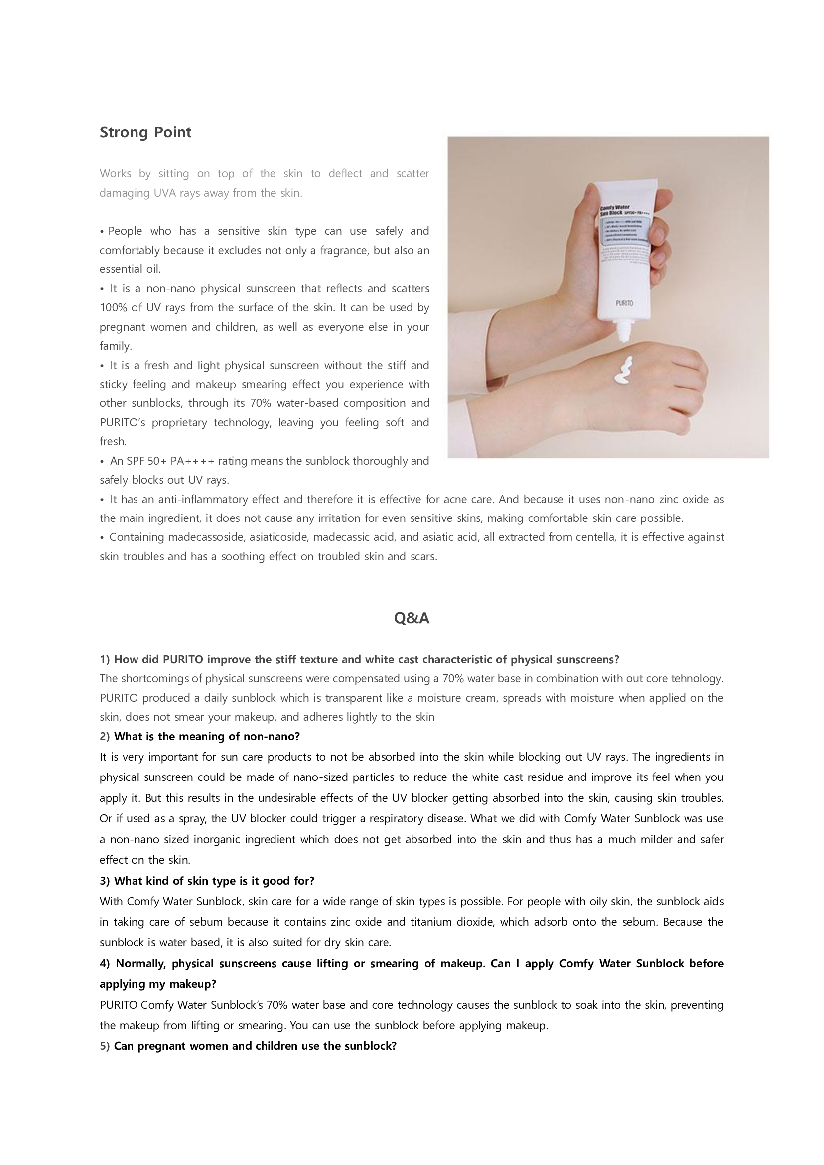 PURITO - Comfy eau, Écran total - 60ml
