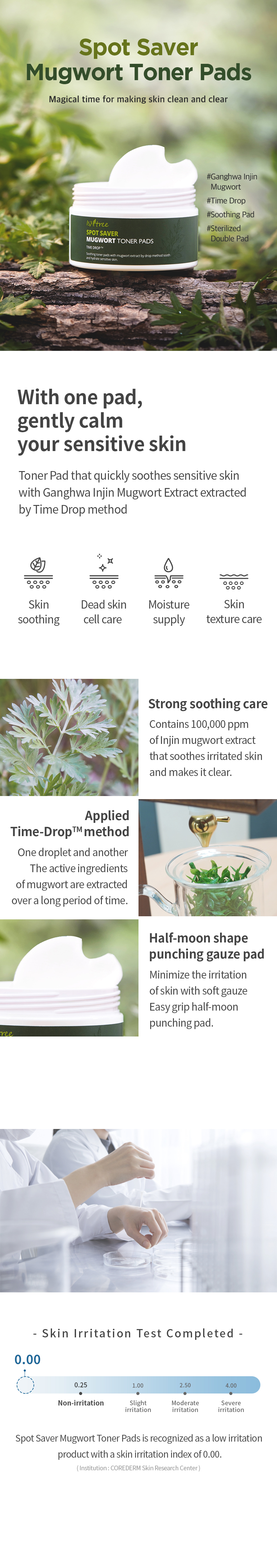 Isntree - Spot Saver Mugwort Toner Pads - 60 pads