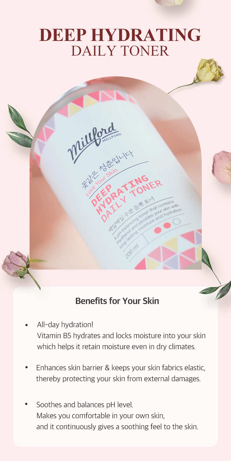 Millford - Deep Hydrating Daily Toner - 200ml