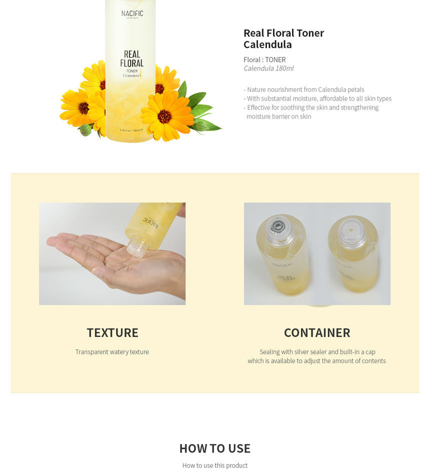 Nacific - Real Floral Toner Calendula - 180ml