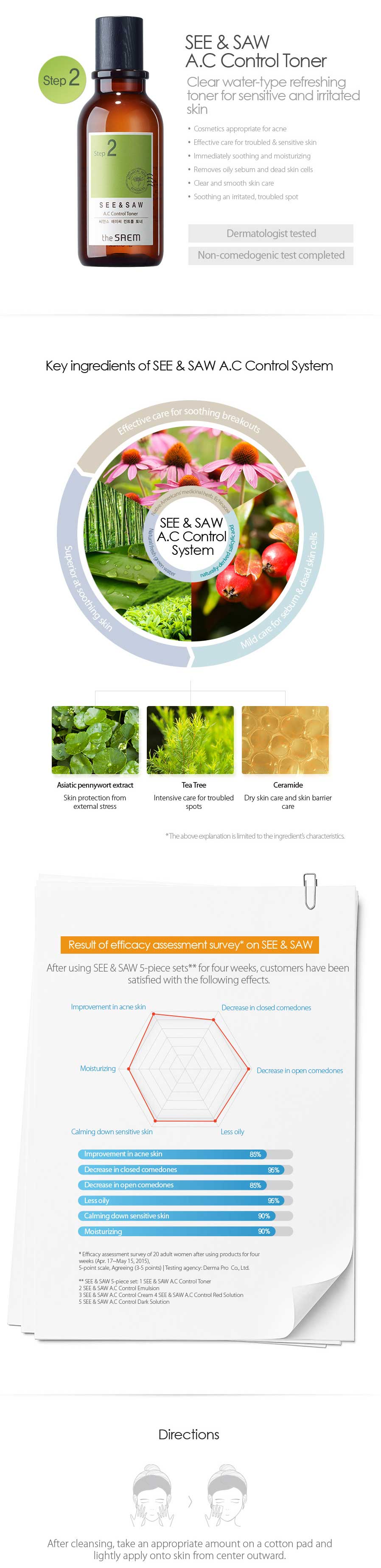 The Saem - Toner de contrôle AC See & Saw - 160ml