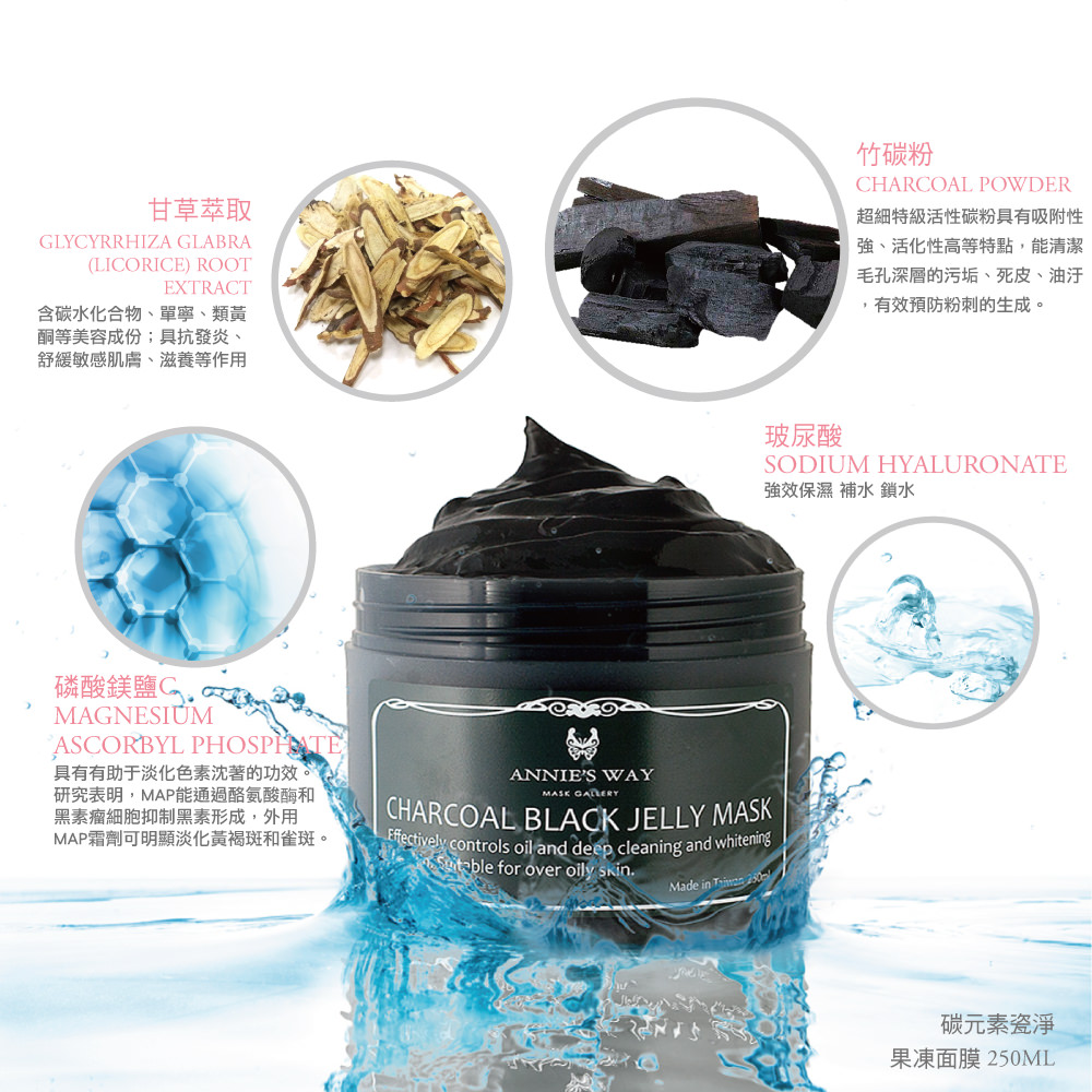 Annie's Way - Charcoal + VIt-C Anti-Oil Jelly Mask