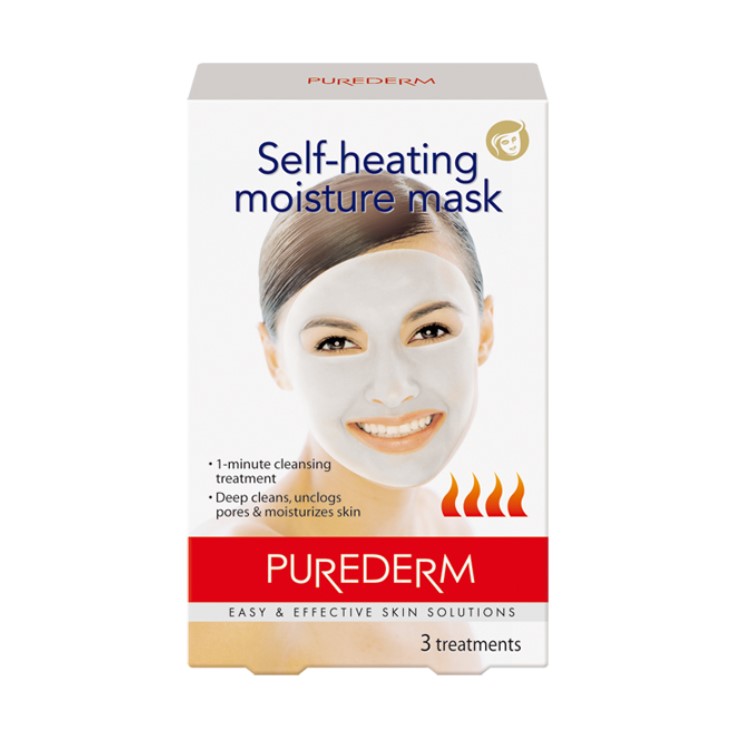 PUREDERM - Masque hydratant auto-chauffant - 3pièces