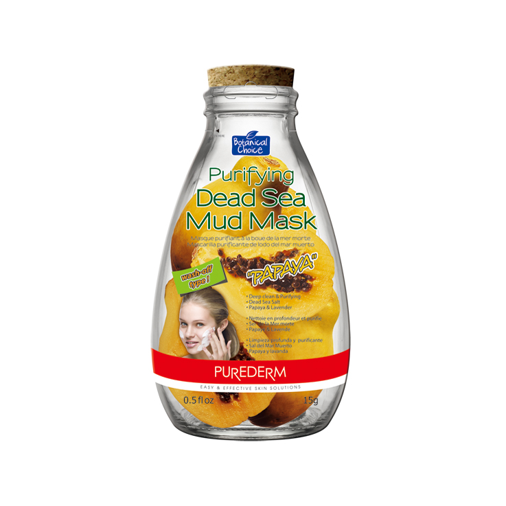 PUREDERM - Masque Purifiant à la Boue de la Mer Morte - 15g - Papaya