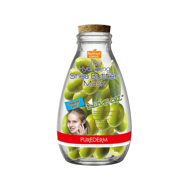 PUREDERM - Masque ultra hydratant au beurre de karité - 15g - Olive Oil