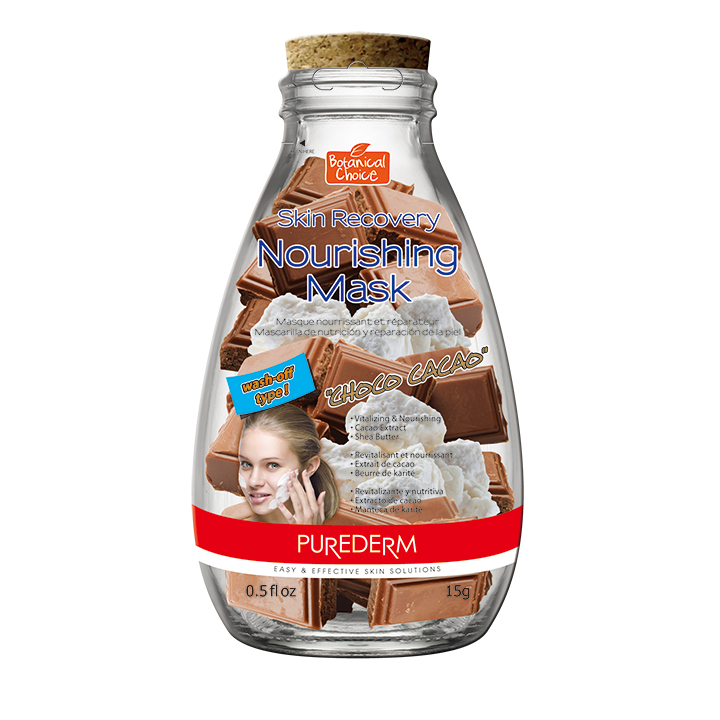 PUREDERM - Masque Nourrissant Récupérateur de Peau - 15g - Choco Cacao