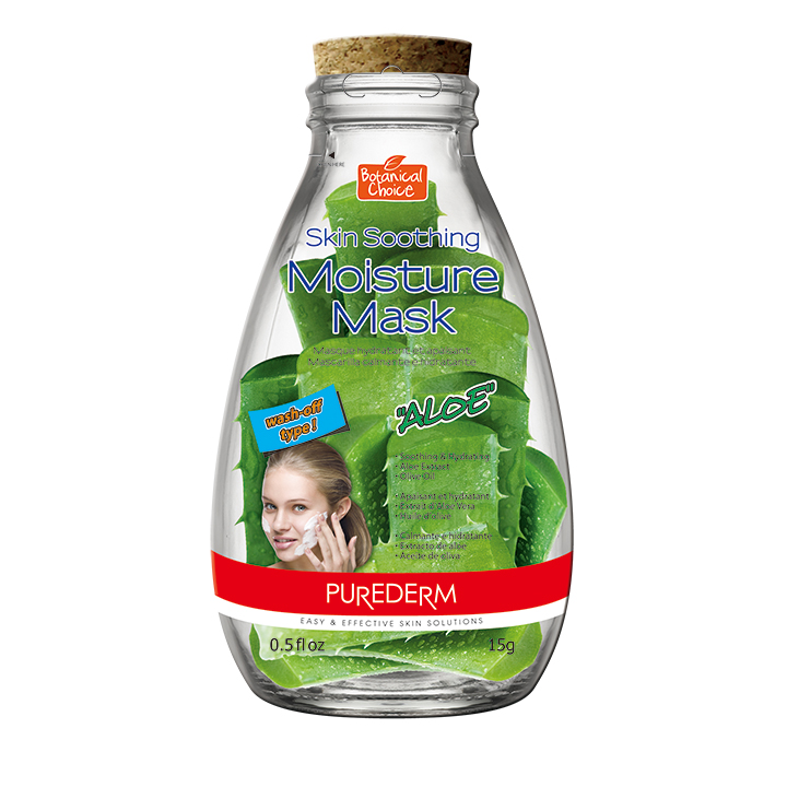 PUREDERM - Masque hydratant apaisant pour la peau - 15g - Aloe