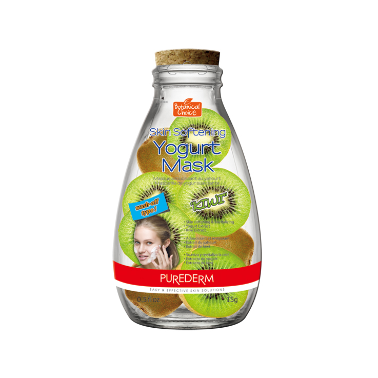 PUREDERM - Masque de yogourt adoucissant pour la peau - Kiwi - 15g