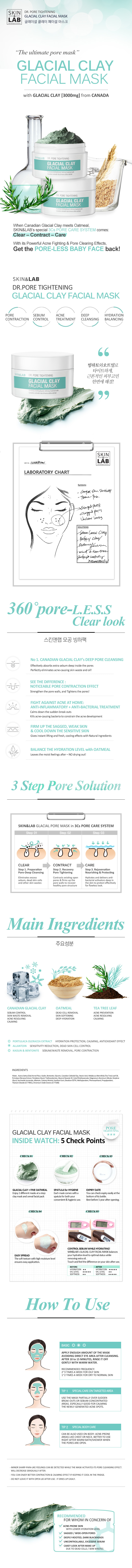 SKIN&LAB - Dr. Pore Tightening Glacial Clay Masque facial