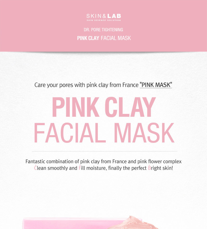 SKIN & LAB - Masque facial Dr. Pore Tightening Pink Clay