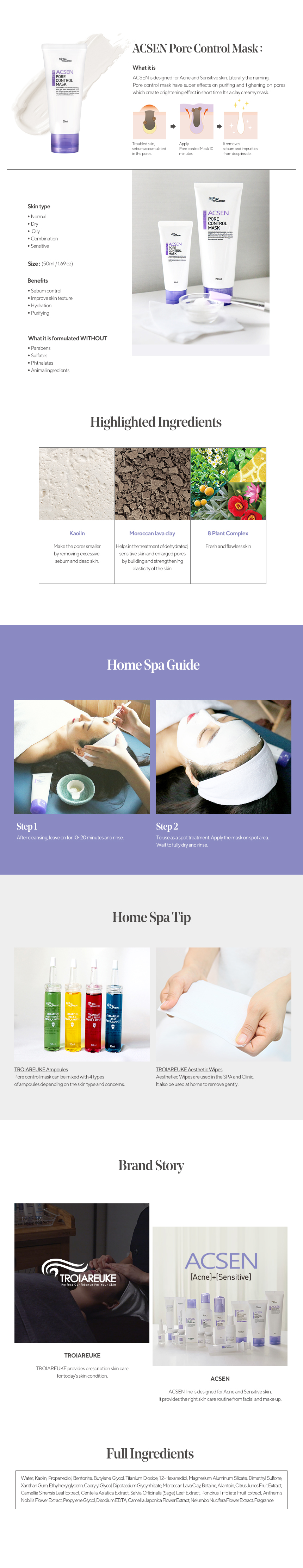 TROIAREUKE - Acsen Pore Control Mask - 50ml