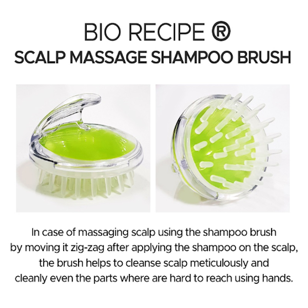 BIORECIPE - Brosse de shampooing de massage du cuir chevelu