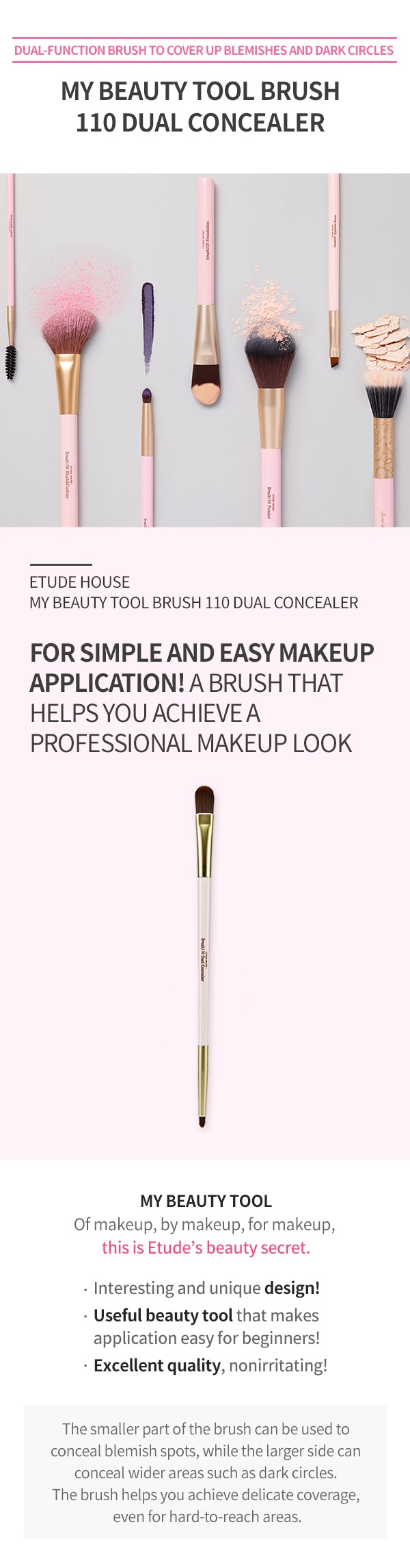 Etude House - My Beauty Tool Brush 110 Dual Correcteur