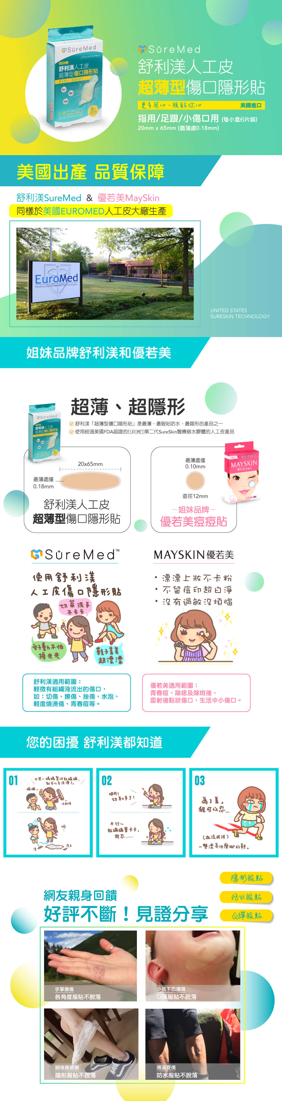 SureMed - Hydrocolloid Bandages (Special for Finger) - 24pcs