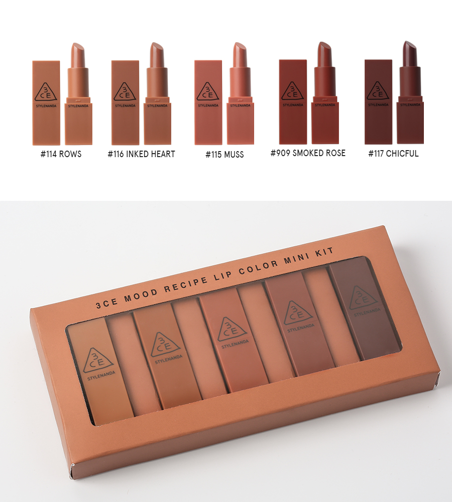 3CE - Mood Recipe Lip Color Mini Kit