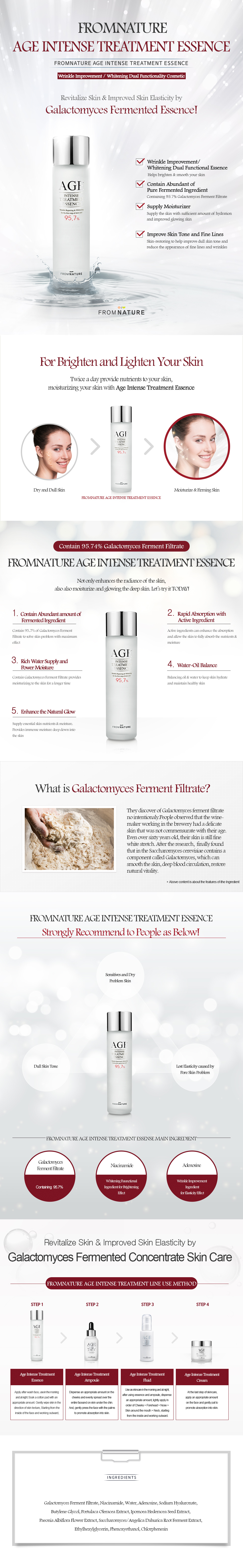 FROM NATURE - Age Intense Treatment Crème pour les yeux + Essence de traitement