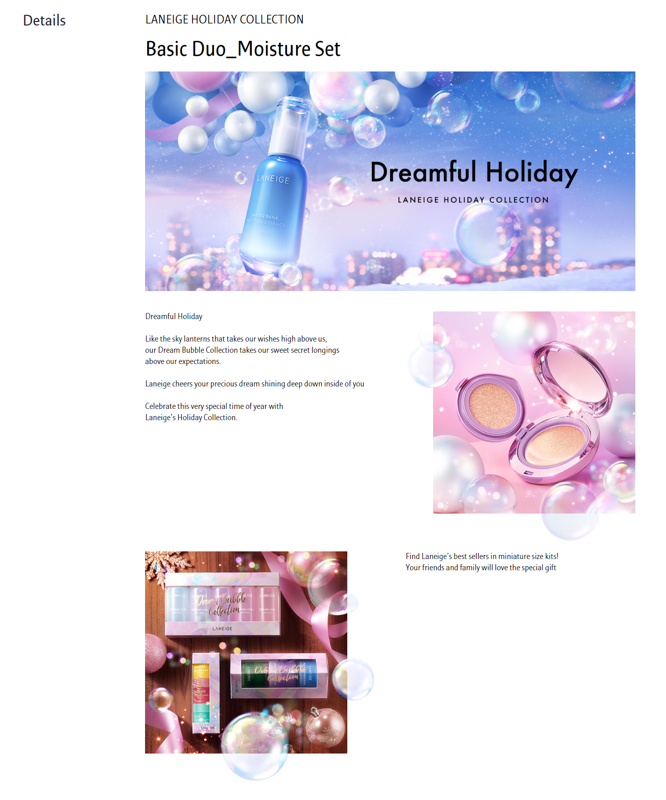 LANEIGE - Basic Duo Set Moisture (Dream Bubble Collection) - 200 ml + 120 ml