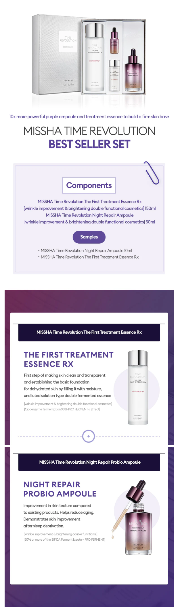 MISSHA - Time Revolution RX Best-seller 2 Ensemble spécial - 1set(4pièces)
