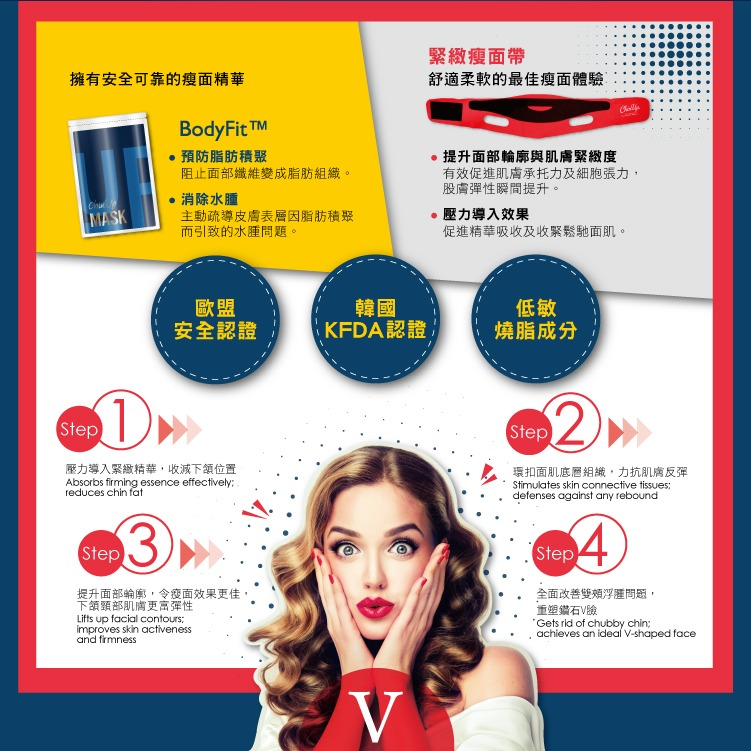 Mask House - Diamond V Fit Mask with Slimming Band