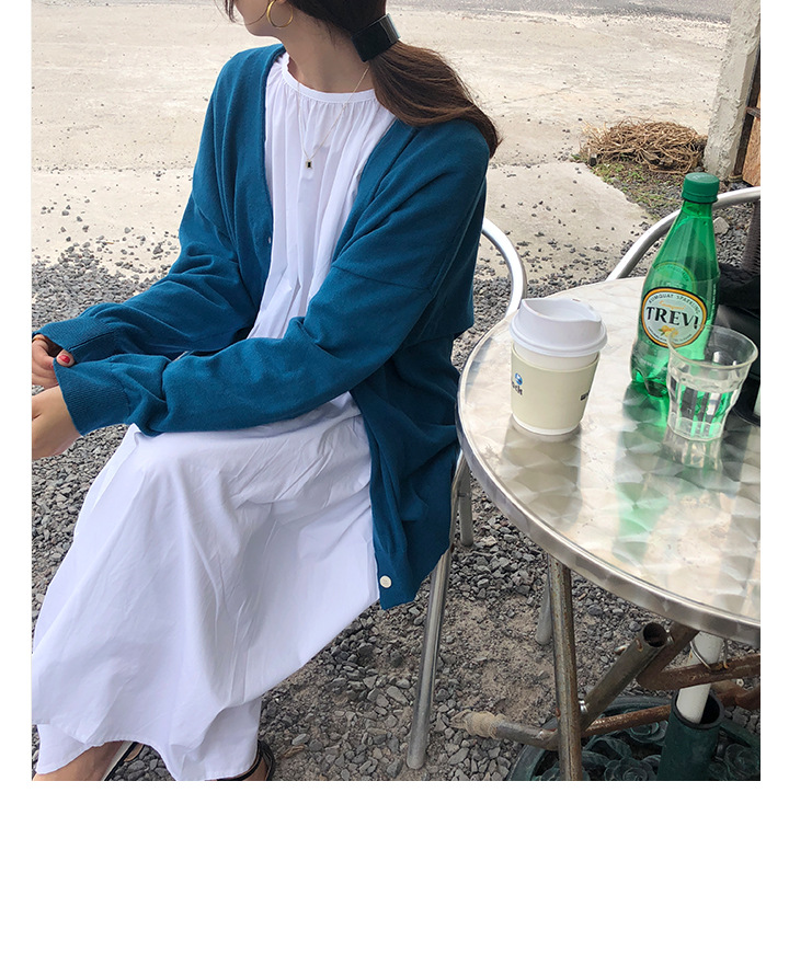 Rosy.B - Plain Oversized Knit Cardigan