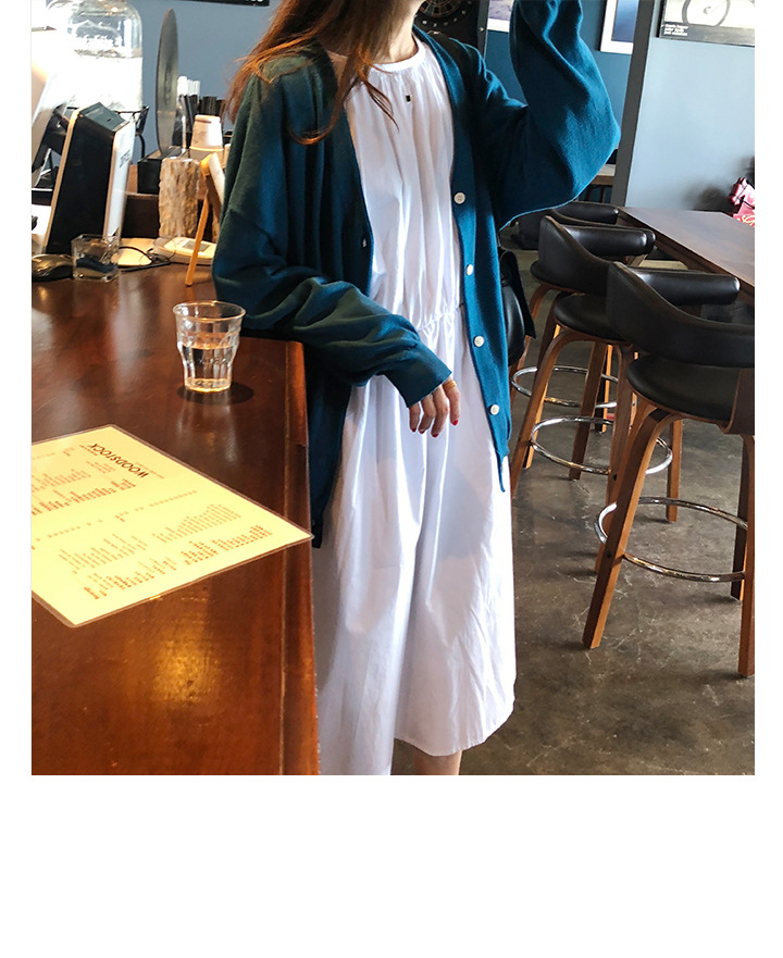 Rosy.B - Plain Oversized Knit Cardigan