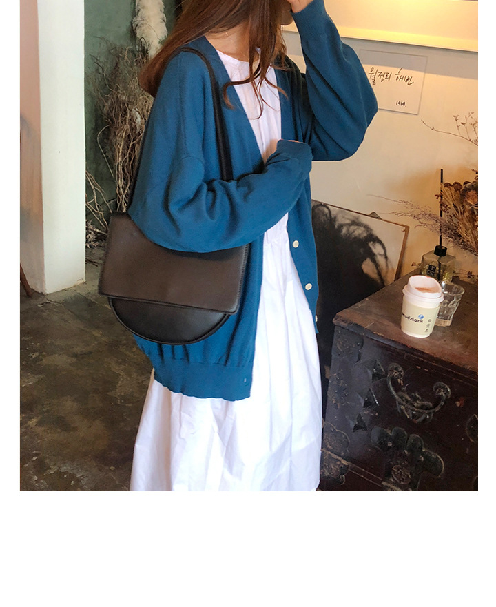 Rosy.B - Plain Oversized Knit Cardigan