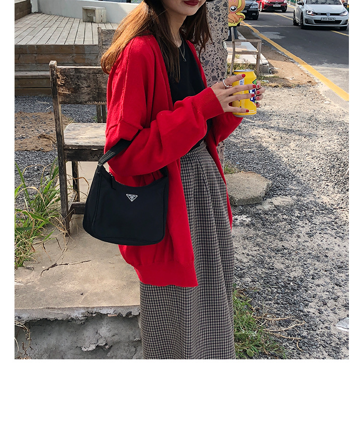 Rosy.B - Plain Oversized Knit Cardigan