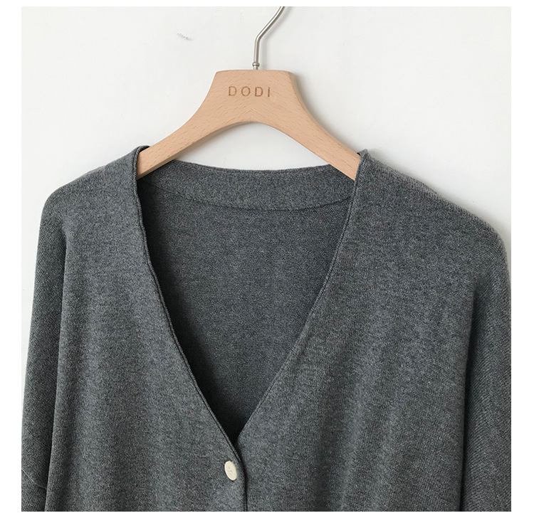 Rosy.B - Plain Oversized Knit Cardigan