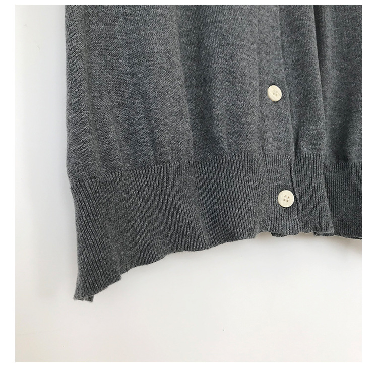 Rosy.B - Plain Oversized Knit Cardigan