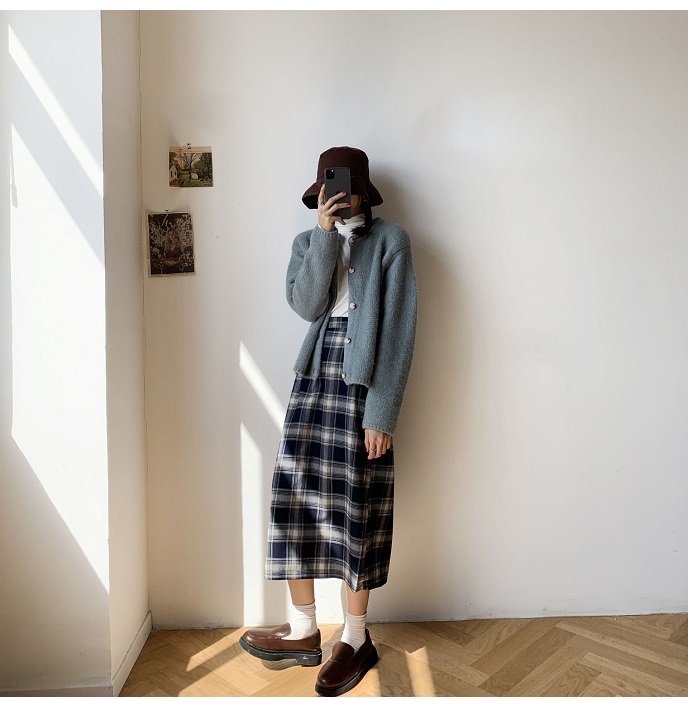 Rosy.B - Long-Sleeve Button Front Knit Cardigan