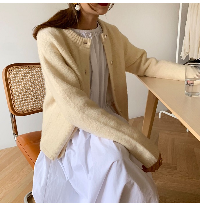 Rosy.B - Long-Sleeve Button Front Knit Cardigan