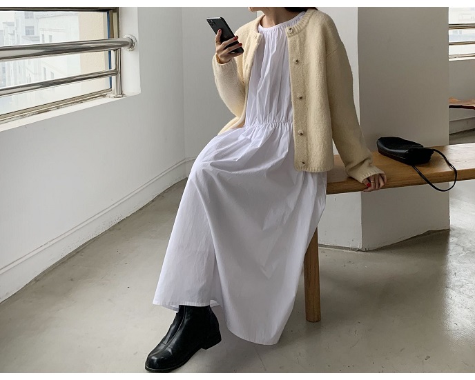 Rosy.B - Long-Sleeve Button Front Knit Cardigan