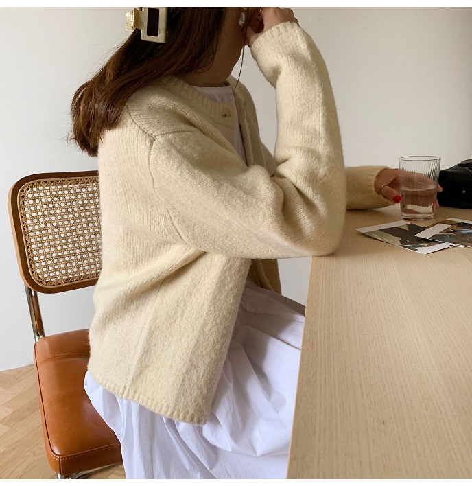 Rosy.B - Long-Sleeve Button Front Knit Cardigan