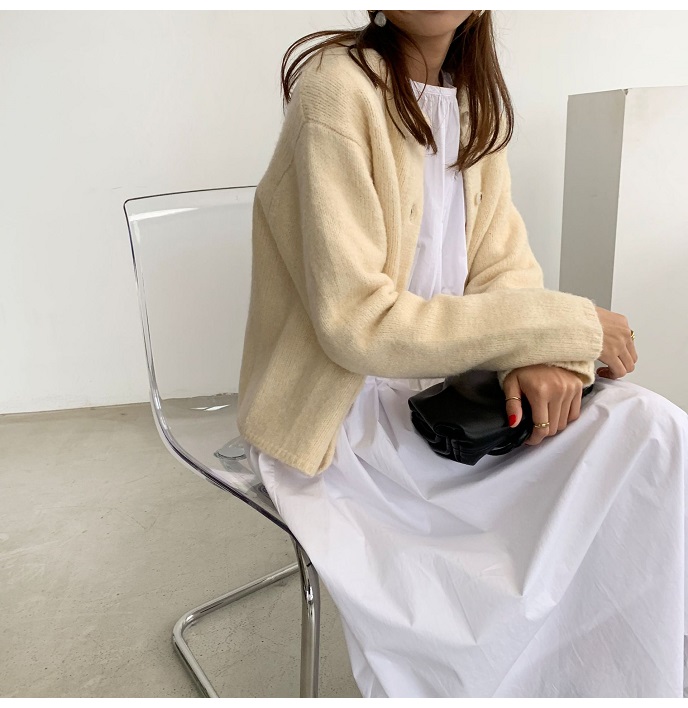 Rosy.B - Long-Sleeve Button Front Knit Cardigan