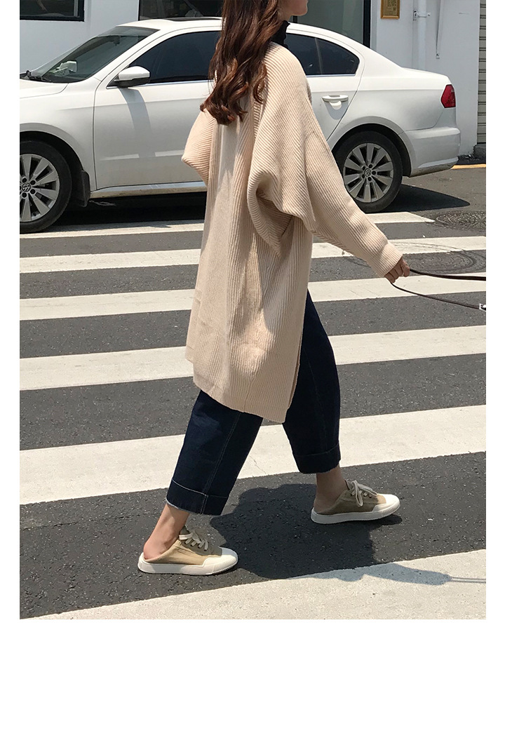 Rosy.B - Long-Sleeve Ribbed Open Cardigan