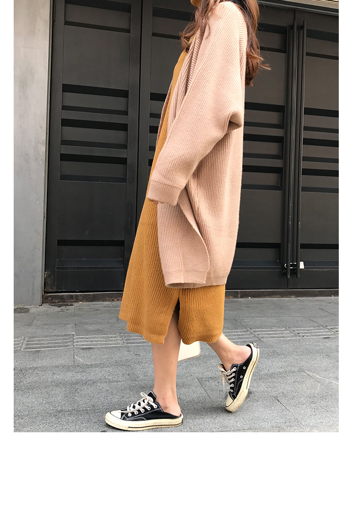 Rosy.B - Long-Sleeve Ribbed Open Cardigan