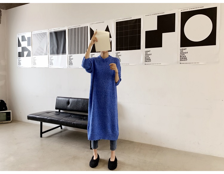 Bbuckkooki - Robe en maille oversize à col rond