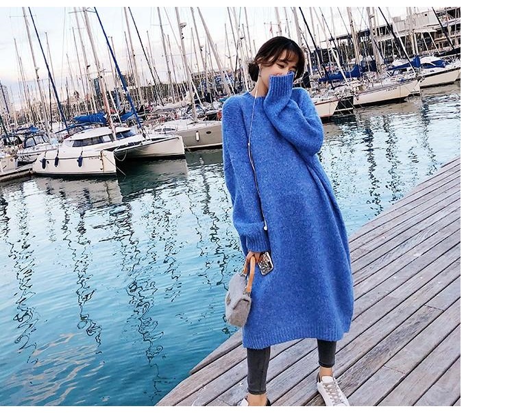 Bbuckkooki - Robe en maille oversize à col rond