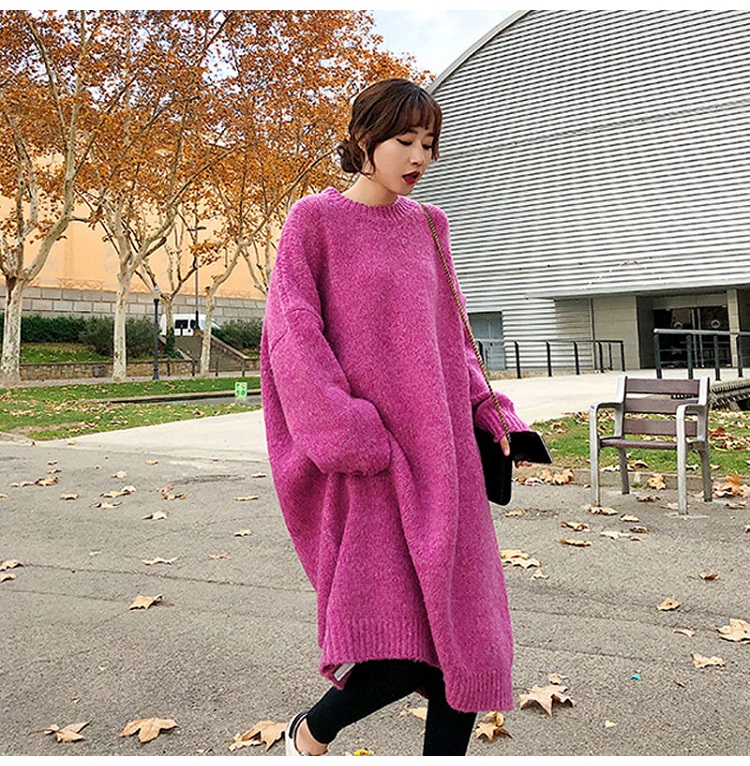 Bbuckkooki - Robe en maille oversize à col rond