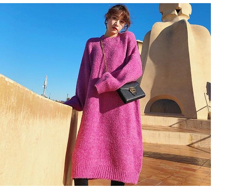 Bbuckkooki - Robe en maille oversize à col rond