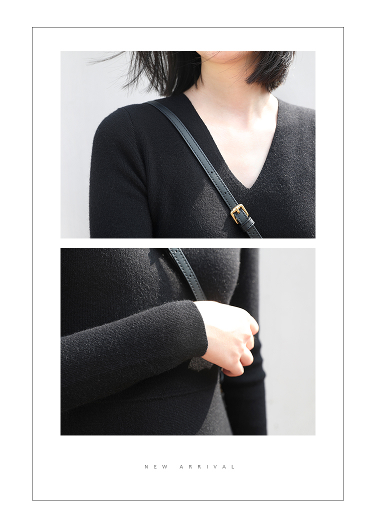 MsBlossom - Robe trapèze en tricot à col en V