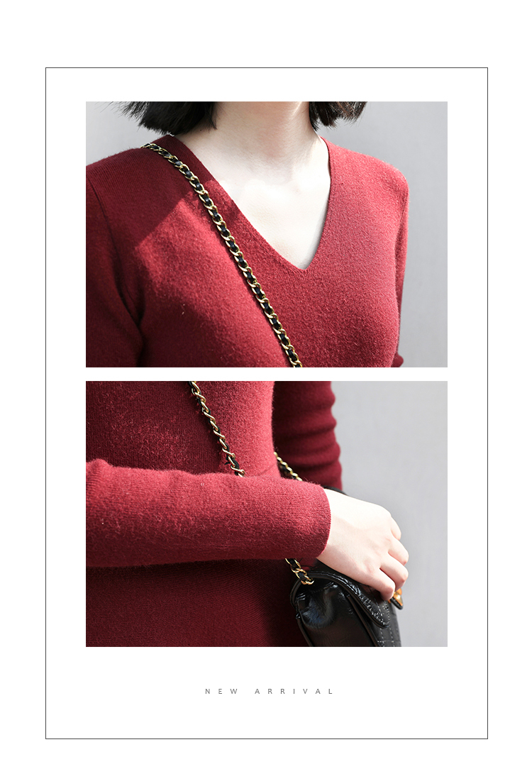 MsBlossom - Robe trapèze en tricot à col en V
