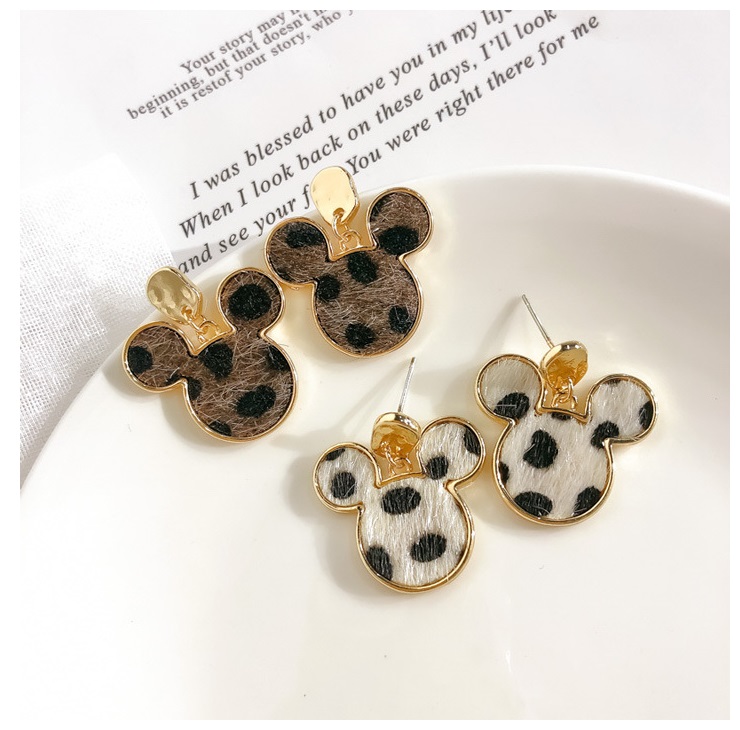NYU NYU - Leopard Dangle Earring
