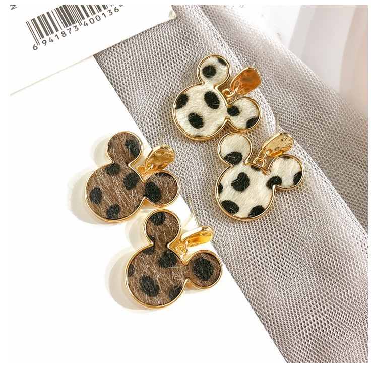 NYU NYU - Leopard Dangle Earring