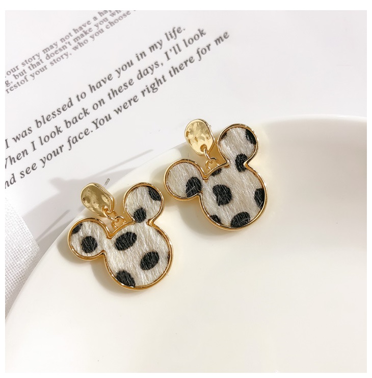 NYU NYU - Leopard Dangle Earring