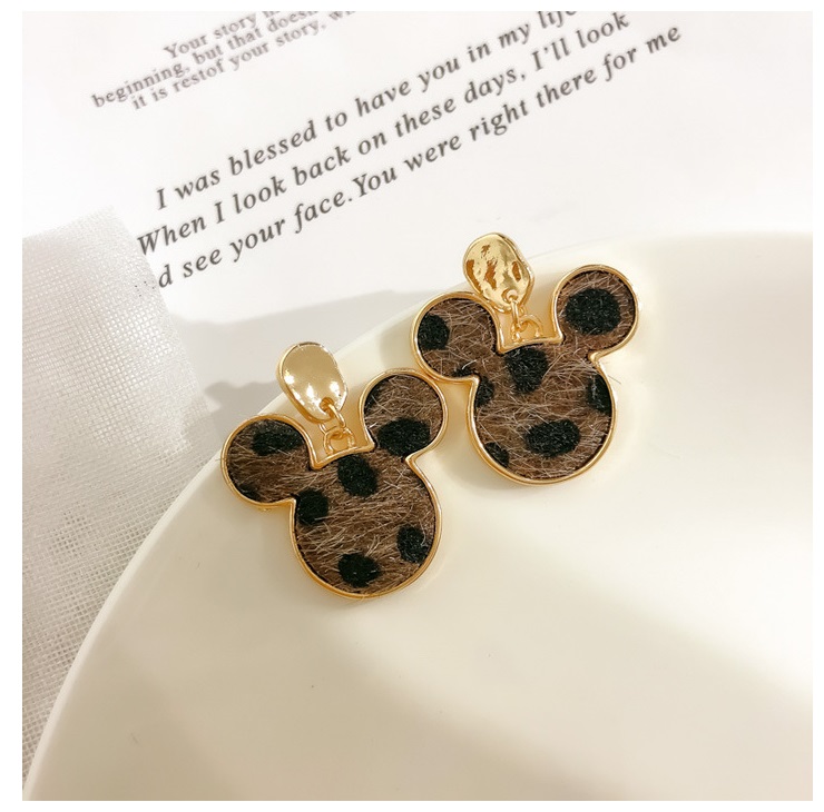 NYU NYU - Leopard Dangle Earring