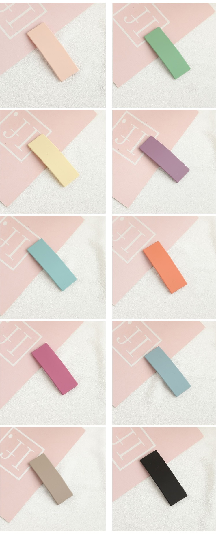 Stylevana - Pince à cheveux rectangle mat