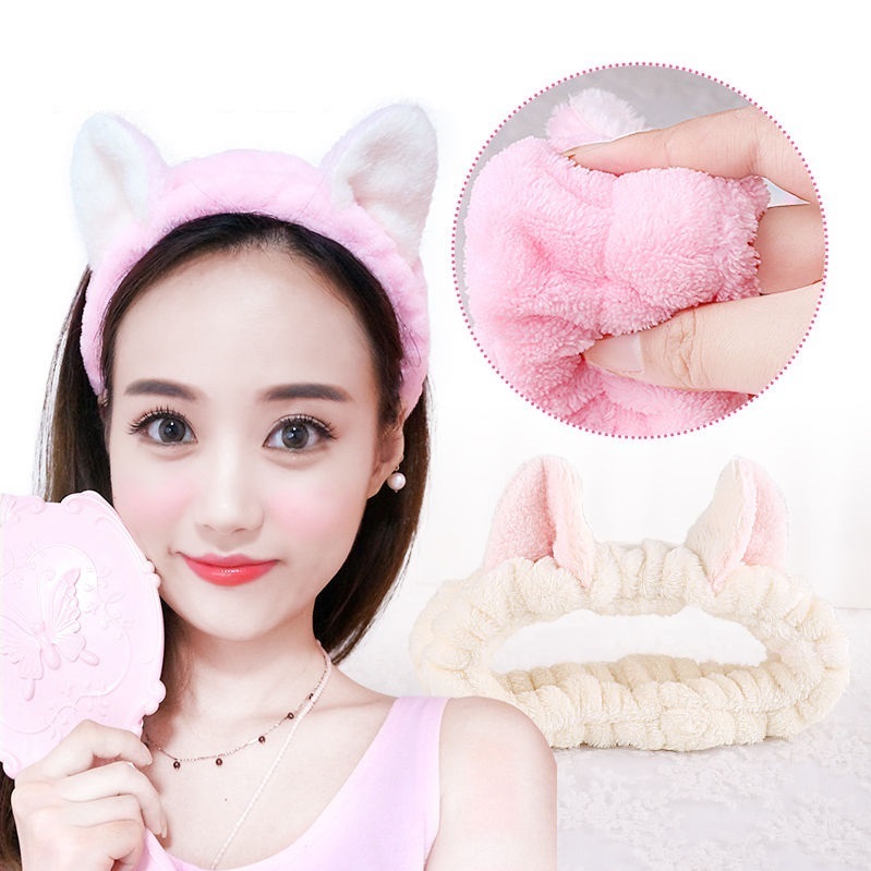 Stylevana - Bandeau de lavage de visage en molleton d'oreille de chat
