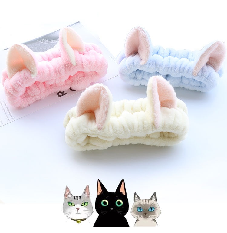 Stylevana - Bandeau de lavage de visage en molleton d'oreille de chat